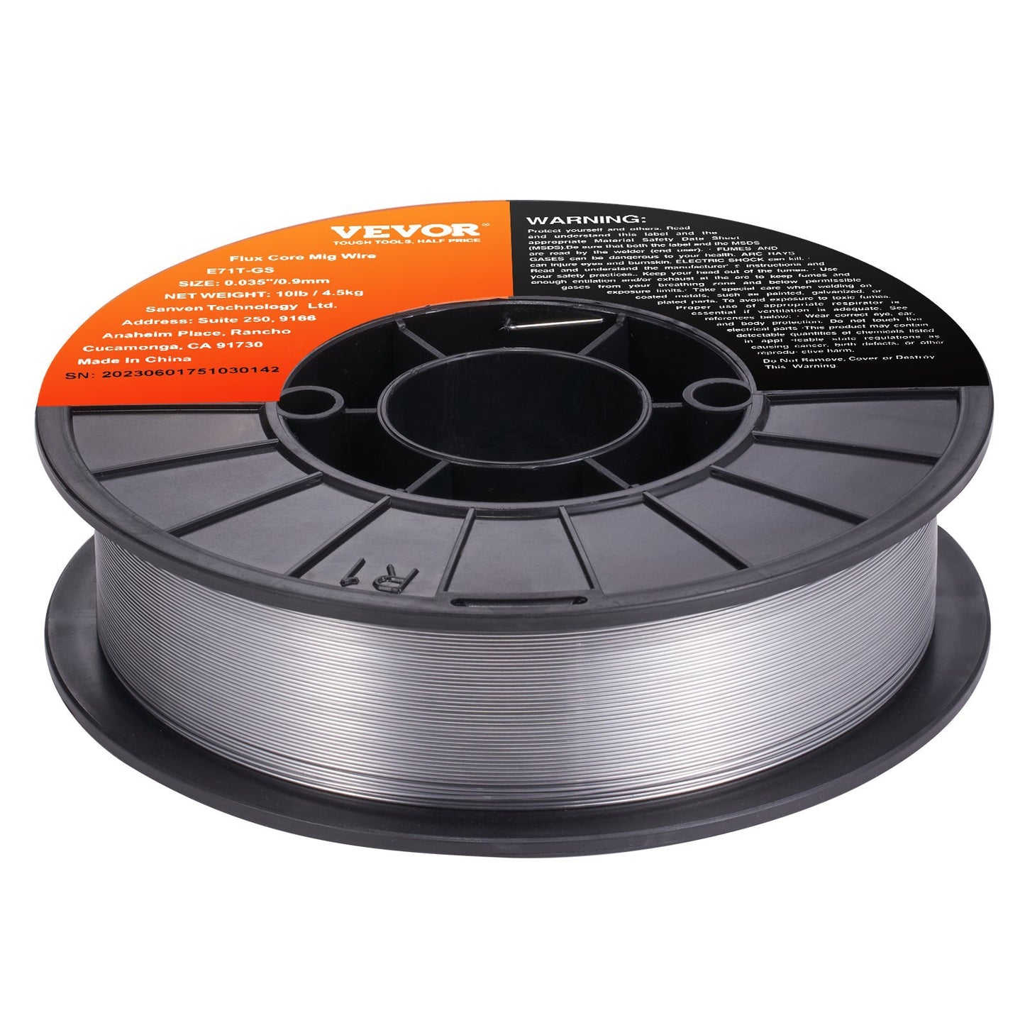 VEVOR Flux Core MIG Welding Wire E71T-GS 10LB Gasless Mild Steel MIG Wire