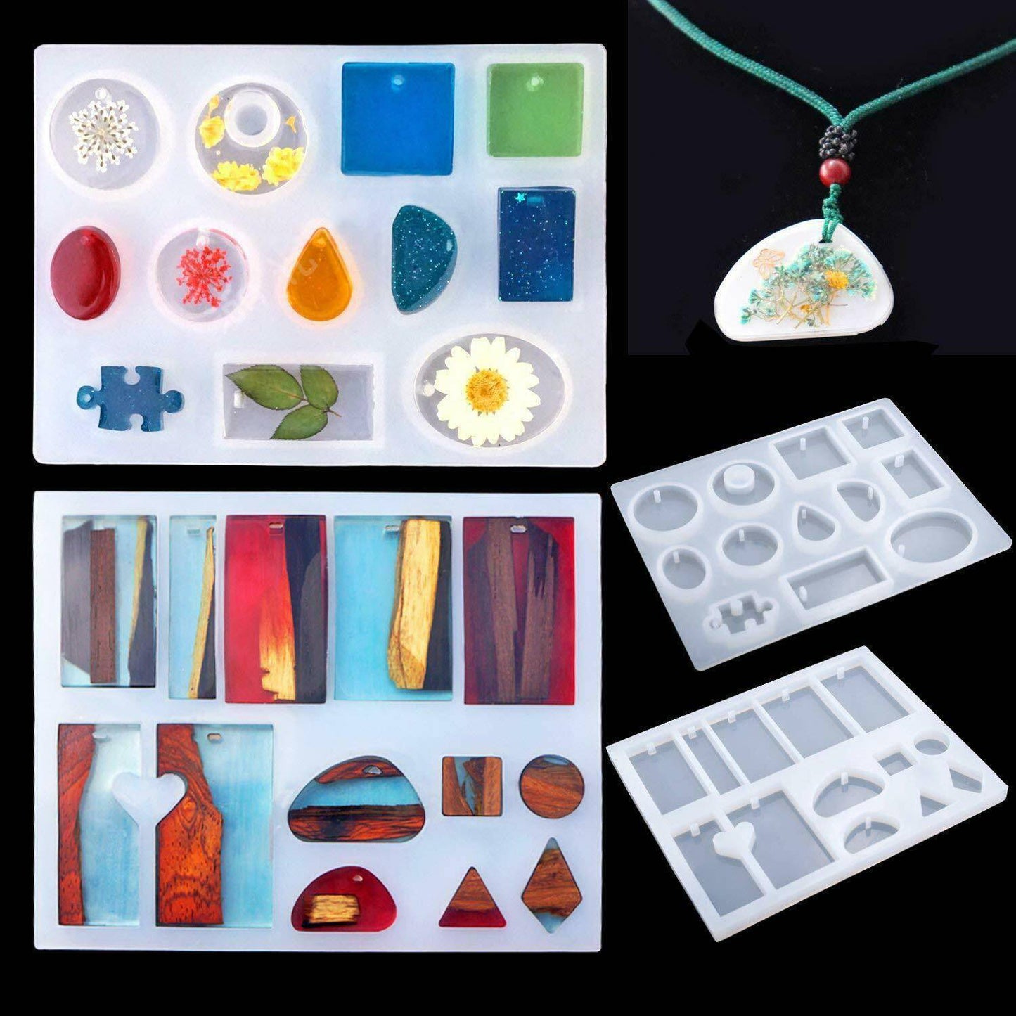 Silicone Earring Pendant Mold Necklace Jewelry Resin Mould Casting Craft Tool