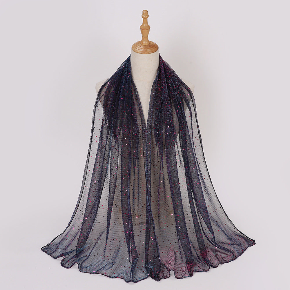 Closed-toe Sequined Shawl Scarf