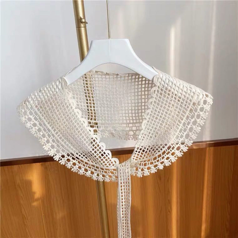 Thin Hollow Lace All-matching Short Lace Small Scarf