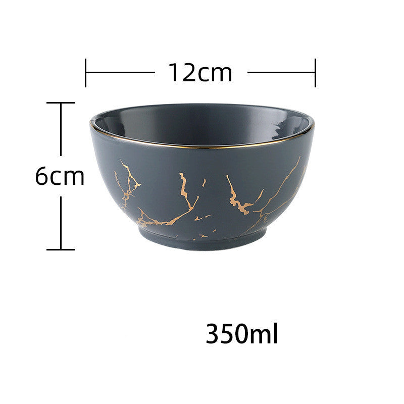 Nordic Light Luxury Style Phnom Penh Marble Household Bowl