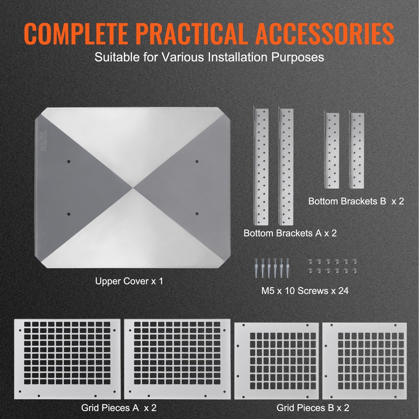 VEVOR Chimney Cap, 13 X 9 Inch, 304 Stainless Steel Fireplace Chimney Cover, Not Easily Toppled & Practical Accessories & Easy Installation, Fits Mesh Flue Covers Outside Clay Flue Shingles, Silver