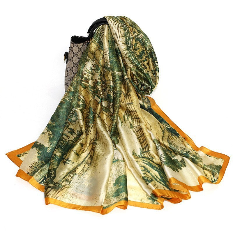 The New Korean Version Of The Silk Scarf Women All-match