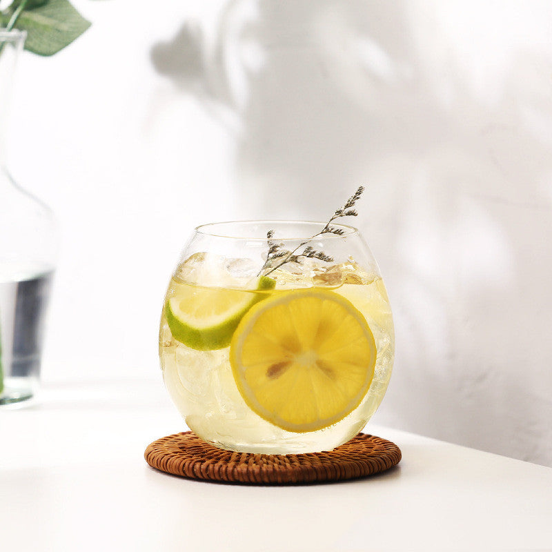 Fashion Simple Pot Belly Glass Soda Cup