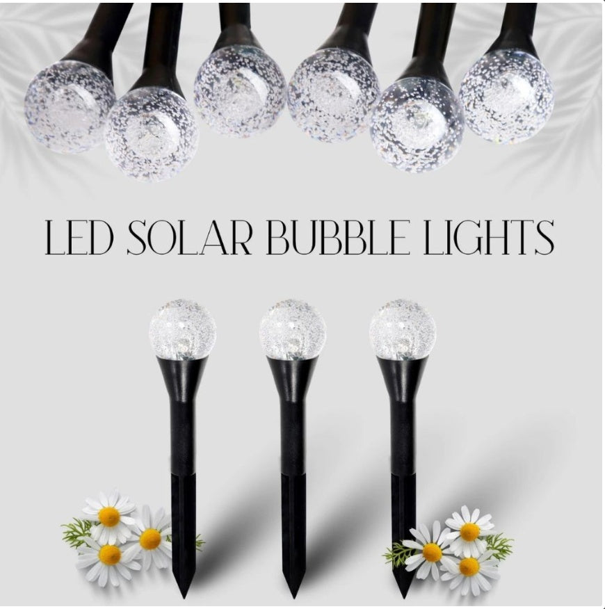 Solar LED Stake Lights Multi Coloured 20 Ball Garden Path Lighting Patio Outdoor