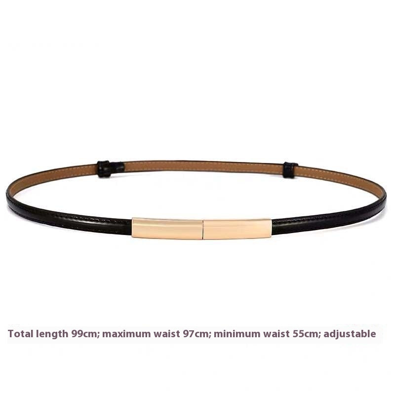 Women's Belt Fashion A Pair Of Buckles Fine Ladies