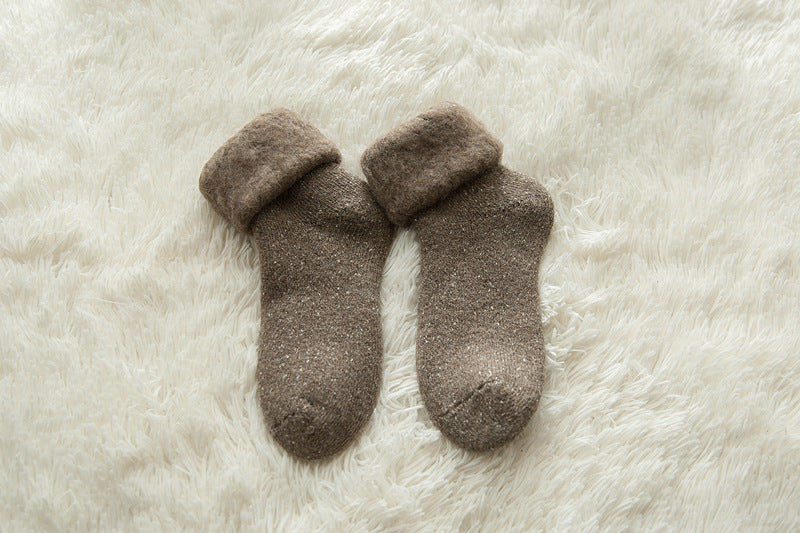 Winter Thick Wool Lined Warm Stockings