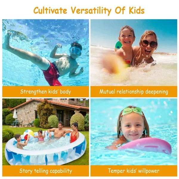 In Inflatable Swimming Pool Blow Up Family Pool For Kids Foldable Swim Ball Pool Center