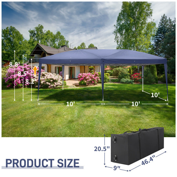 10X20ft Blue 4 Sided 2 Window Folding Shed