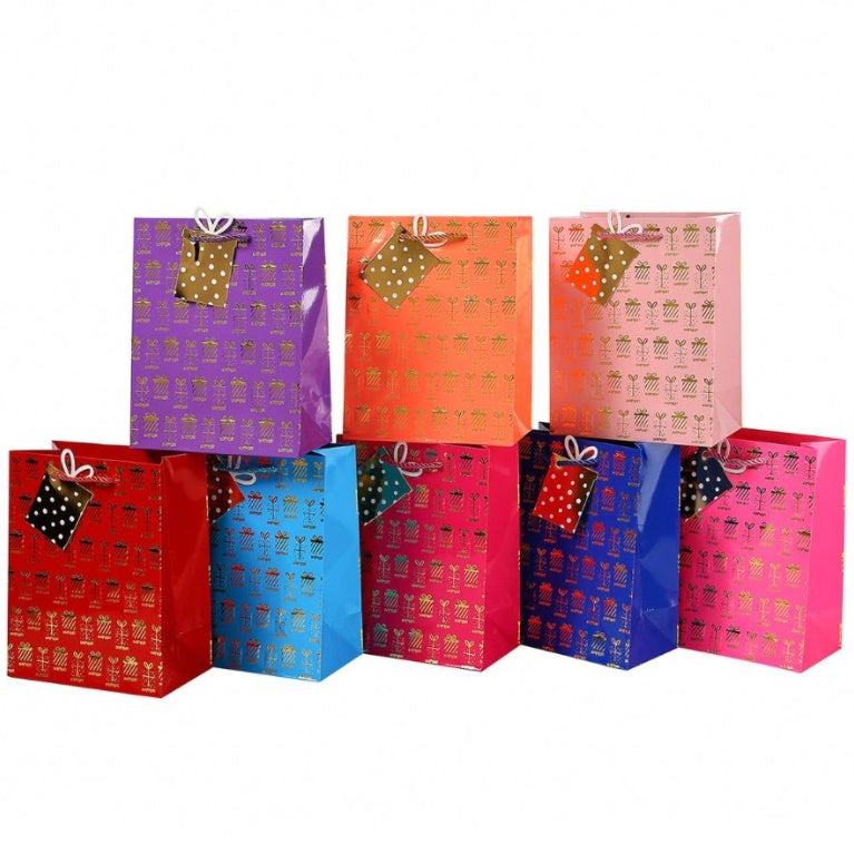 12 Pieces Of Exquisite Gift Bags, Bronzing Process Design, A Variety Of Styles, Suitable For Birthday Parties, Gifts, Baby Parties, Coming-of-age Parties And Other Occasions, Reusable