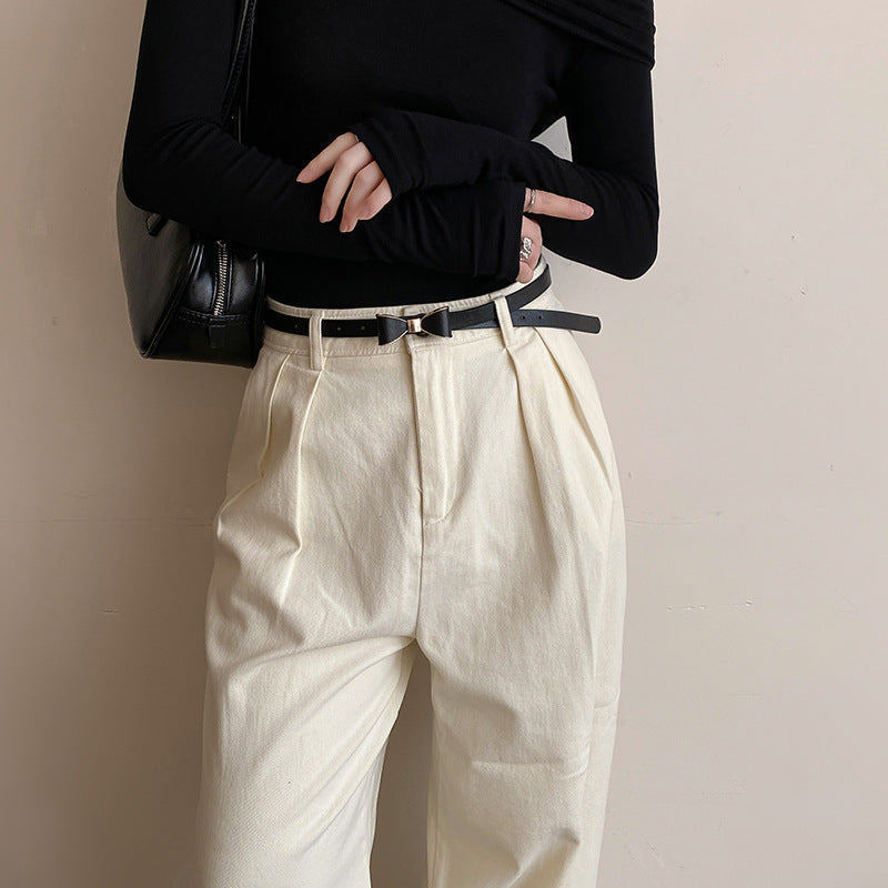 Women's Korean-style Bow Thin Belt All-matching