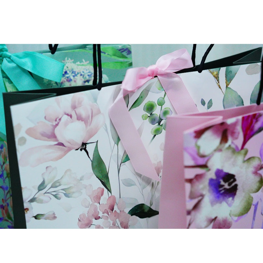 12pcs High-end Tote Bags Patterned Clothing Gift Bags - Senior Wholesale Souvenir Bags Shopping Paper Bags