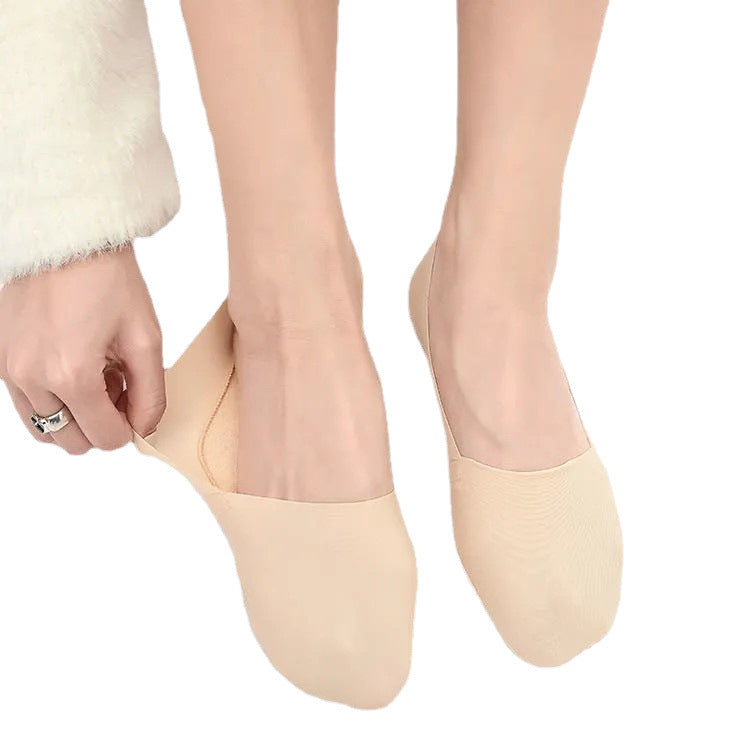 Ice Silk Pure Cotton Towel Bottom Silicone Non-slip Tight Socks