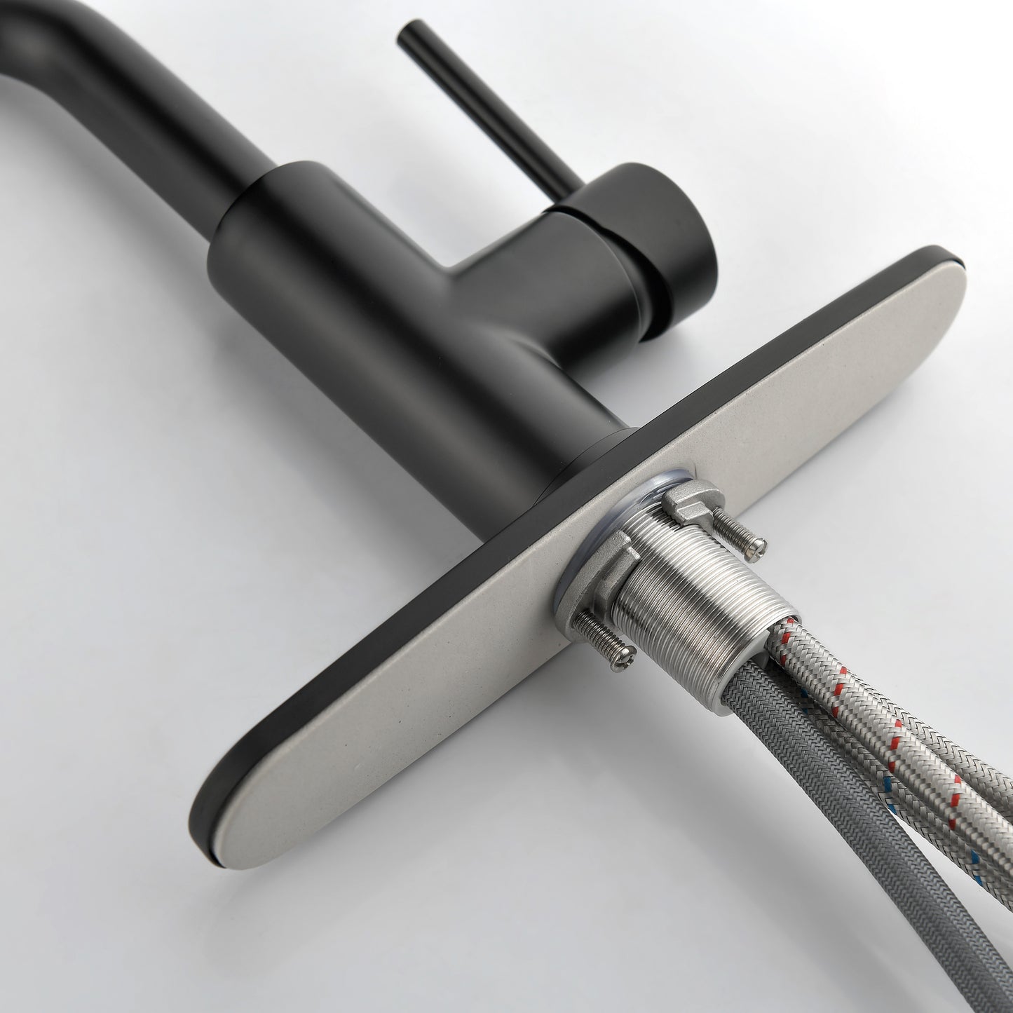 Stainless Steel Matte Black Single Handle Pull Out Spray, Kitchen Faucet