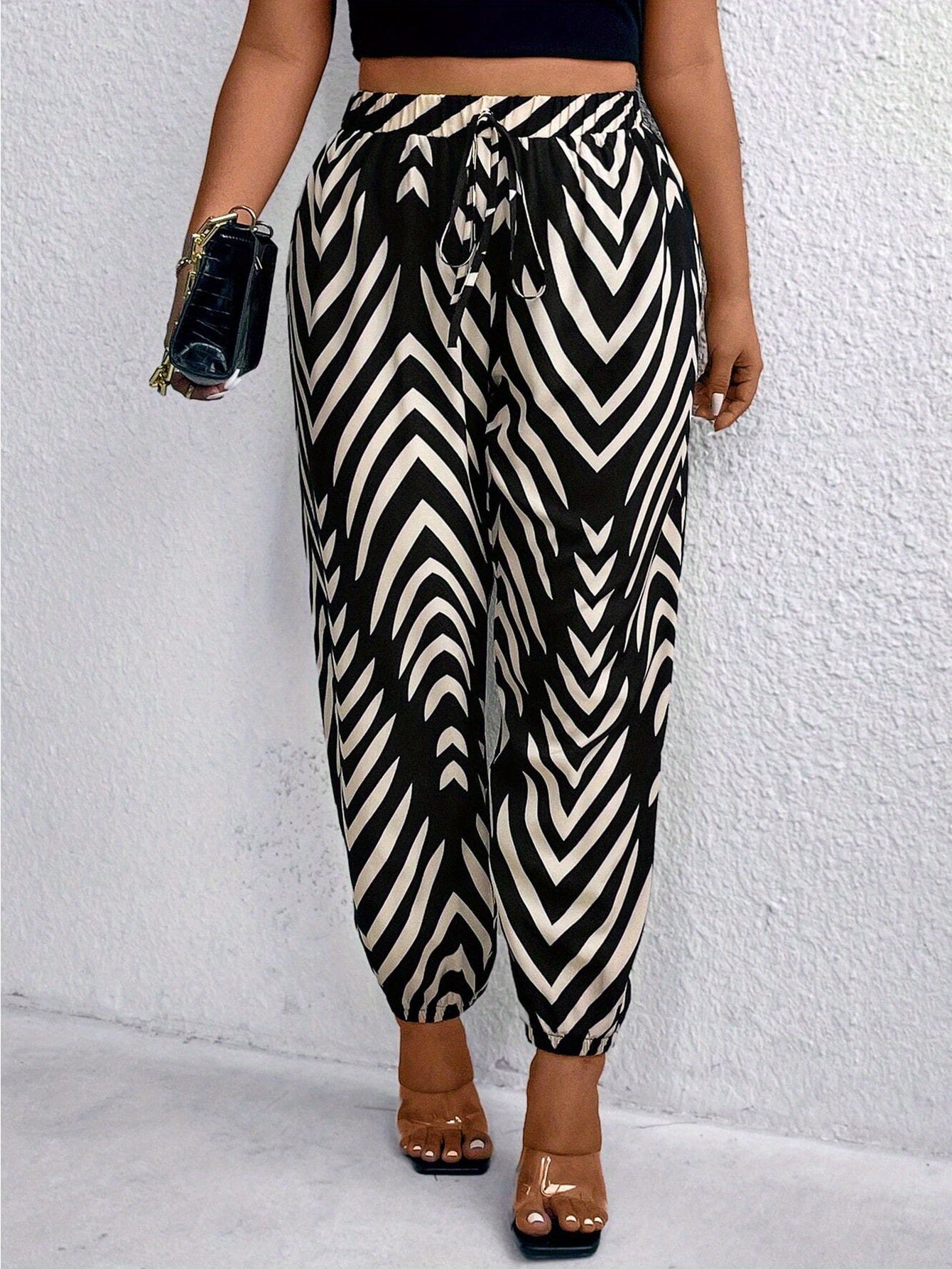 Women's Plus Size Summer Casual Jogger Pants - Printed Everyday Harlan Pants