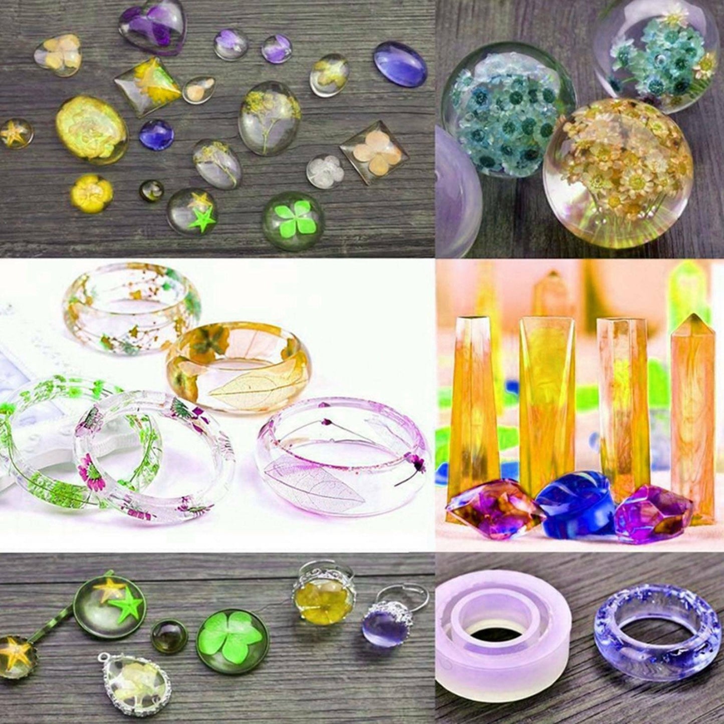 Silicone Earring Pendant Mold Necklace Jewelry Resin Mould Casting Craft Tool