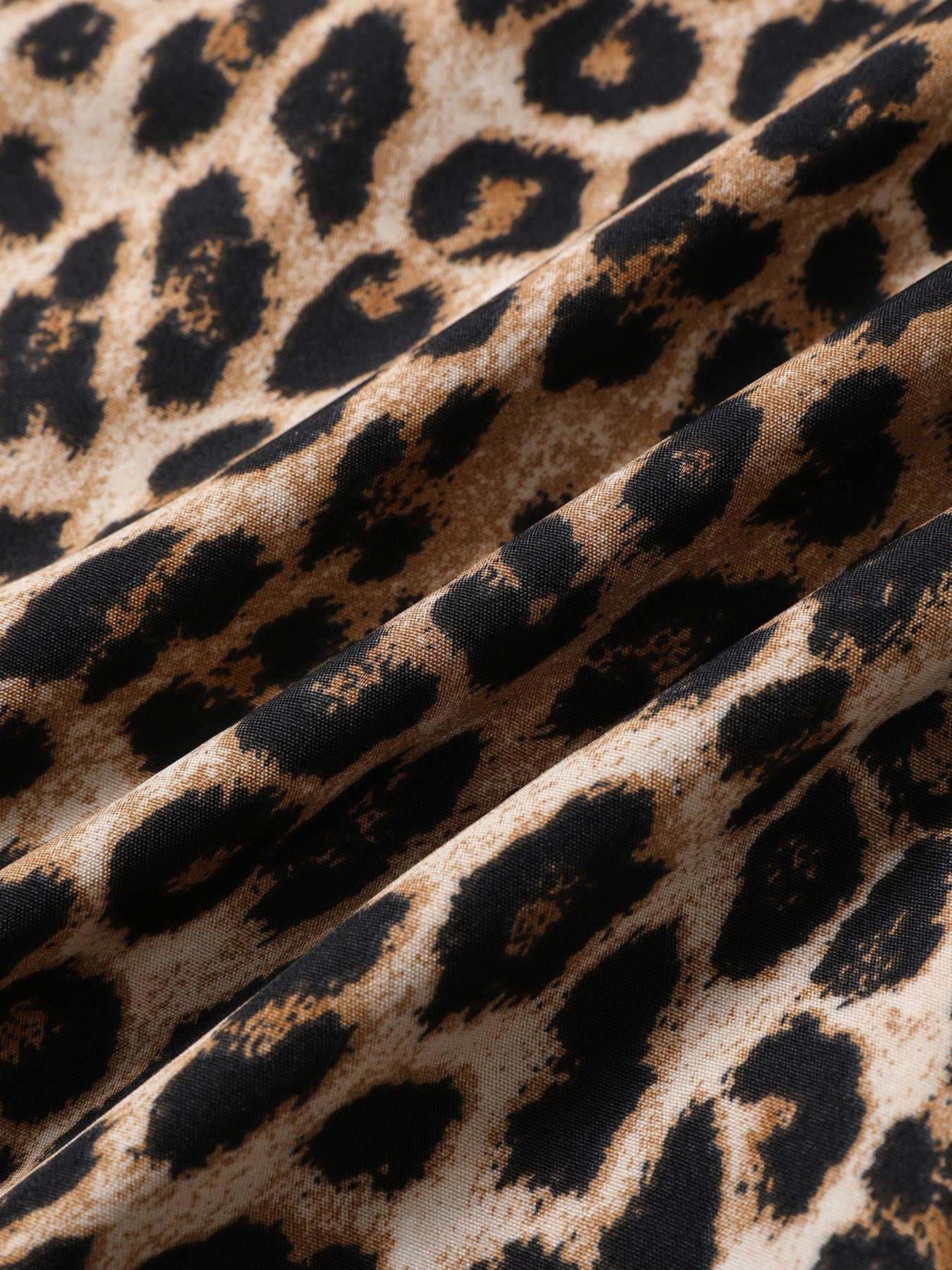 Women's Plus Size Leopard Print Dress - Summer Short Sleeve Button-Down Shirt Casual Loose Maxi Dress