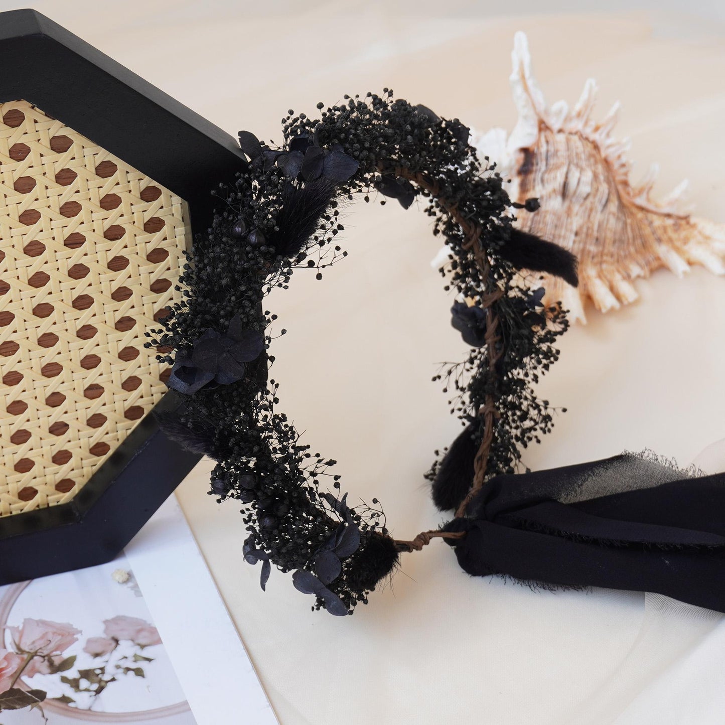 Gypsophila Crown, Dried Flower Crown, Bridal Wedding, Daily Party, Birthday Suitable Crown