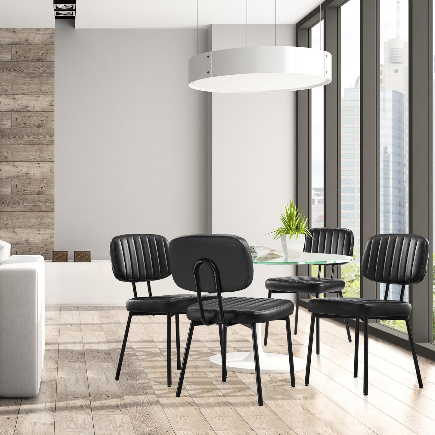 Dining Room Decorative Chair With Artificial Leather Cushion