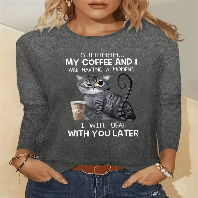 Women's Printed Hoodless Sweatshirt