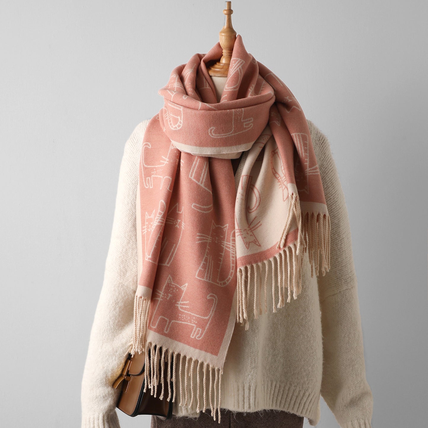 Printed Cashmere Shawl For Sun Protection In Autumn And Winter