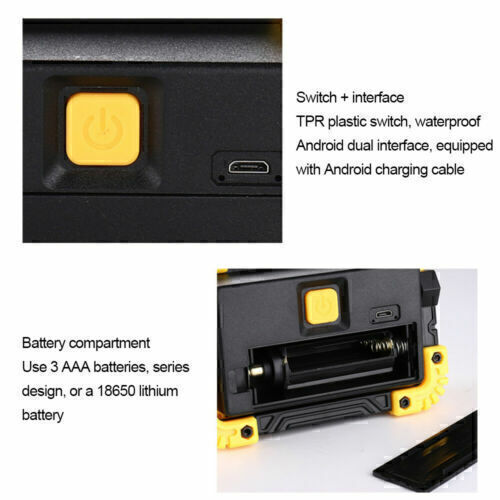 2X LED Work Light USB Rechargeable Torch Inspection Camping Lamp Security Light