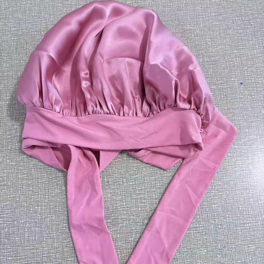 Double Layer Silk Elastic Band Nightcap