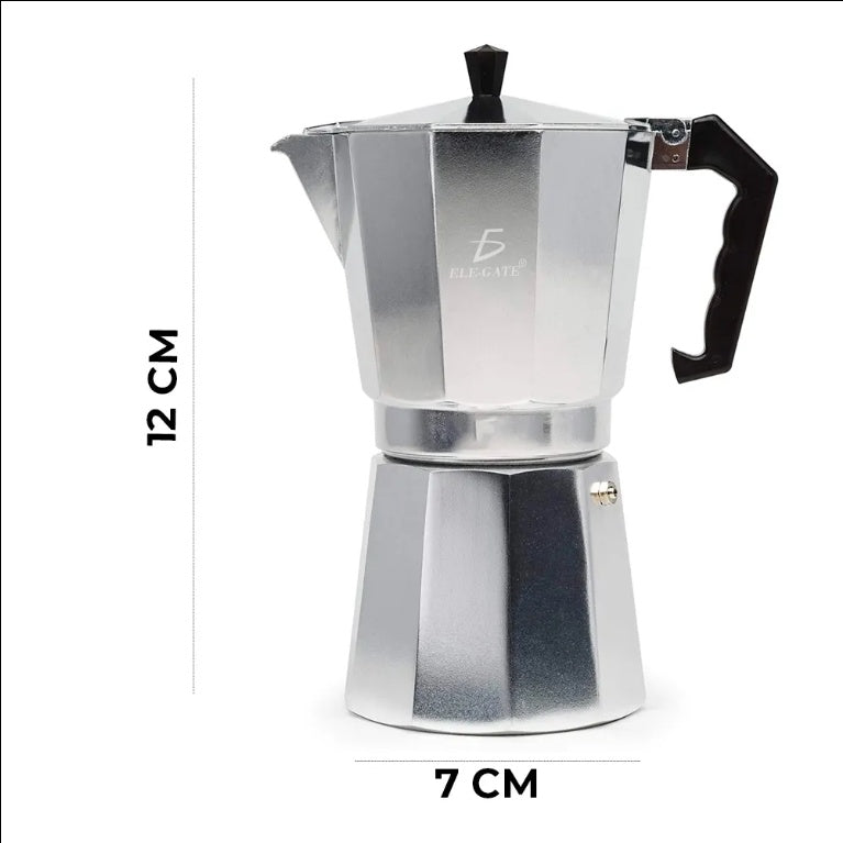 Colombian Manual Silver Italian Coffee Maker 150ml