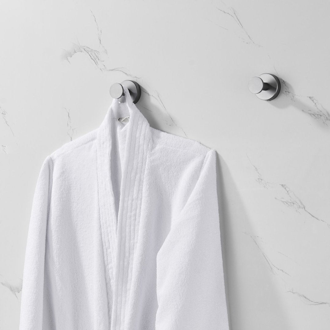 Round Base Wall Hanging Coat Hook With Screws- Gun Grey Towel Hook, 4 Pack, For Entry Shoe Cabinet, Wardrobe Bathroom Bedroom Furniture Hardware