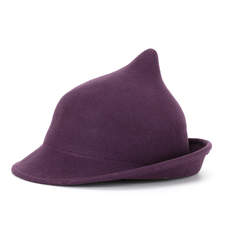 Fashion Personality Curling Wool Witch Hat