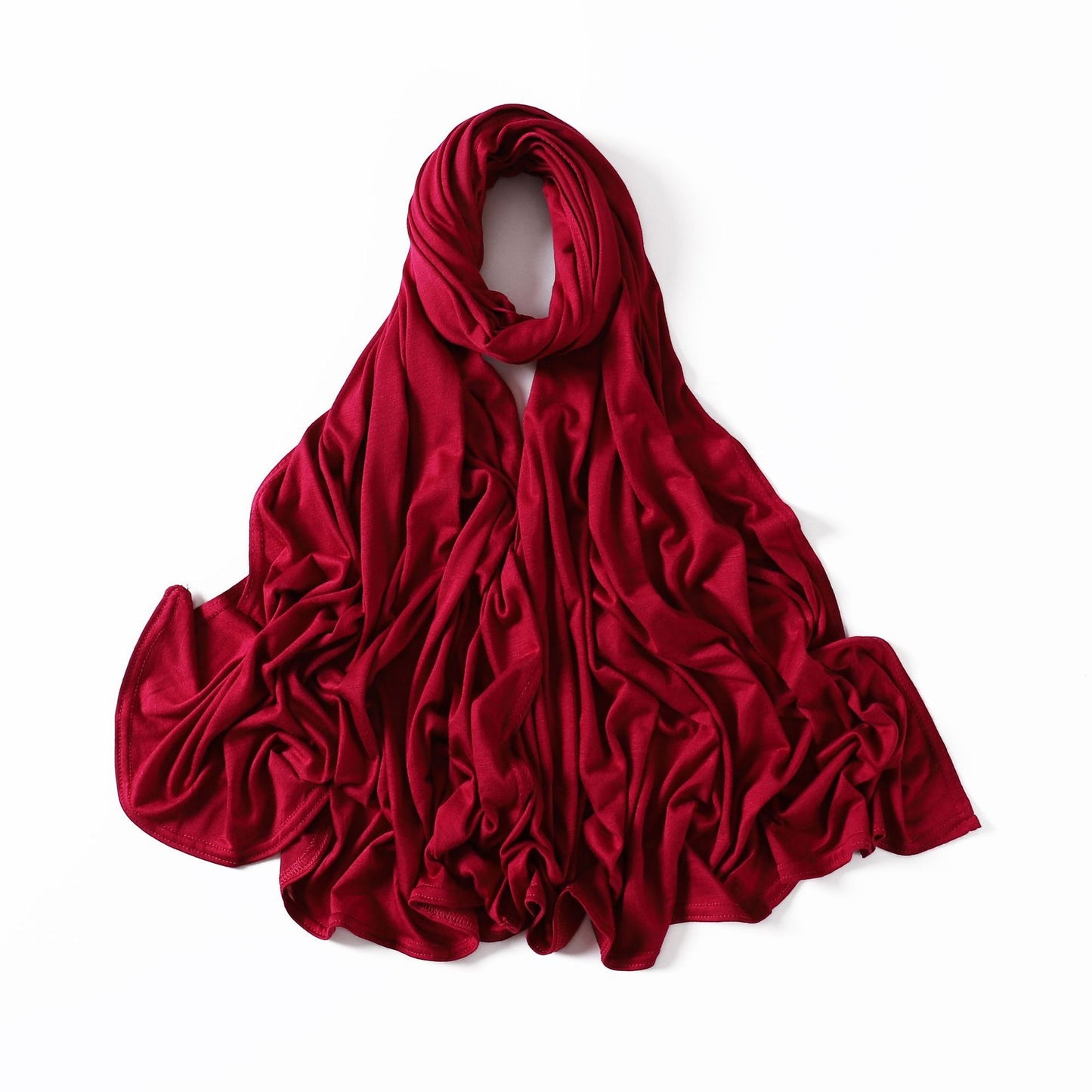 35 Colors Malaysia Pure Color Modal Curling Mercerized Cotton Scarf