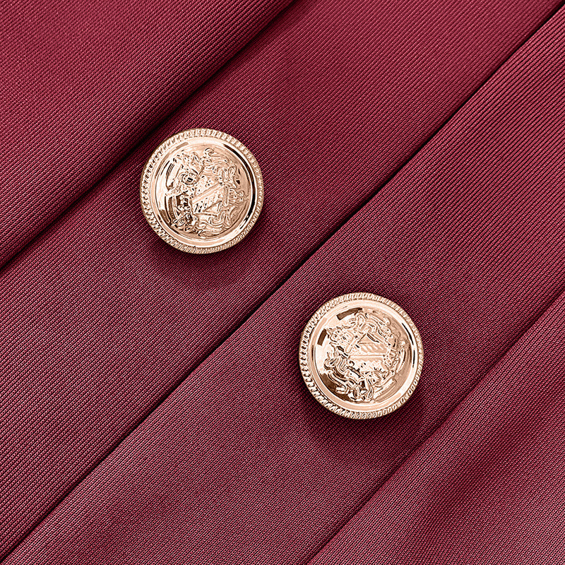 Plus Size Women's Solid Color Double Breasted Long Sleeve Top - Button Cuff Casual & Office Wear