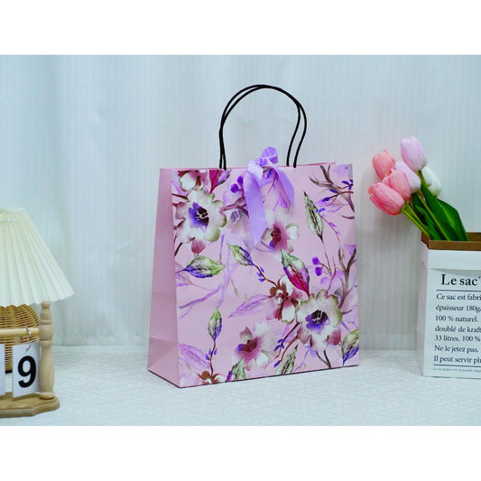 12pcs High-end Tote Bags Patterned Clothing Gift Bags - Senior Wholesale Souvenir Bags Shopping Paper Bags