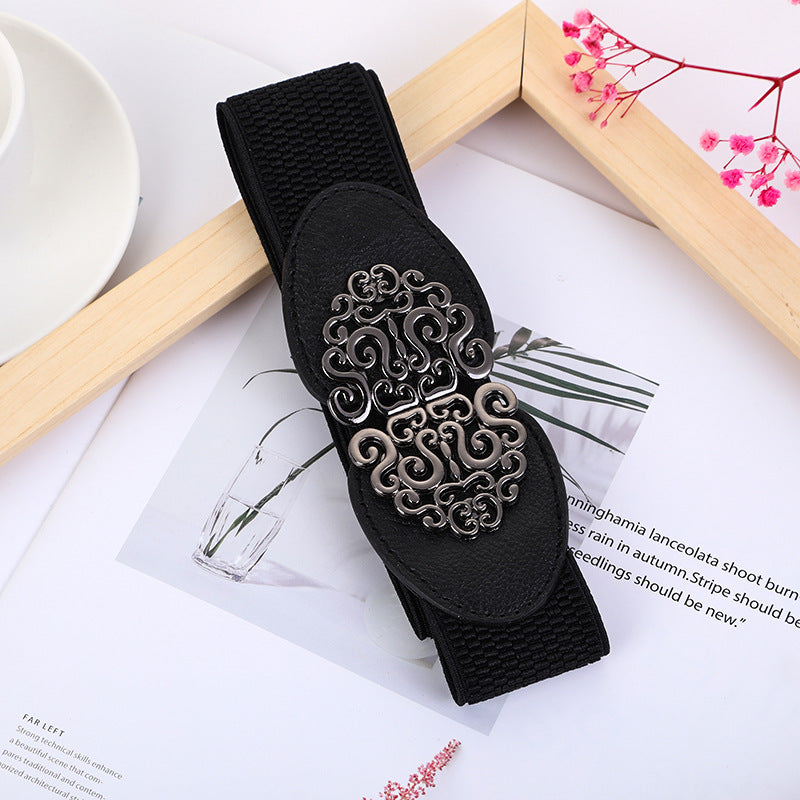 Elastic Wide Waist Seal Accessories Thin Belt