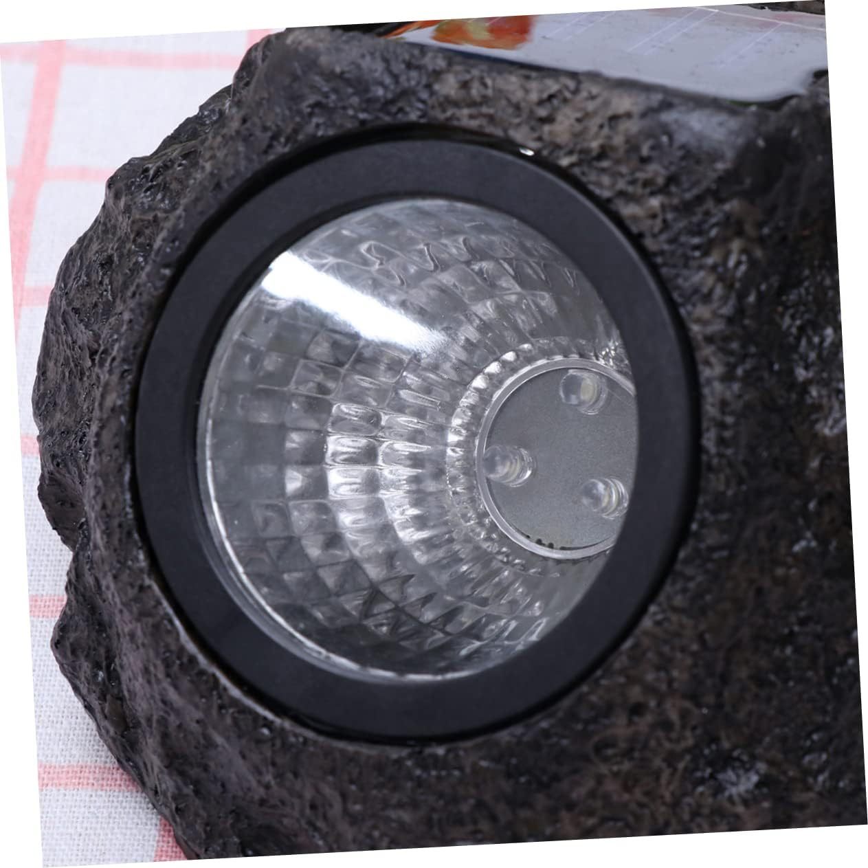 NUOBESTY Outdoor Solar Landscape Lights 2pcs Waterproof Simulation Stone Garden Lamp Simple To Install Decorative Light For Yard