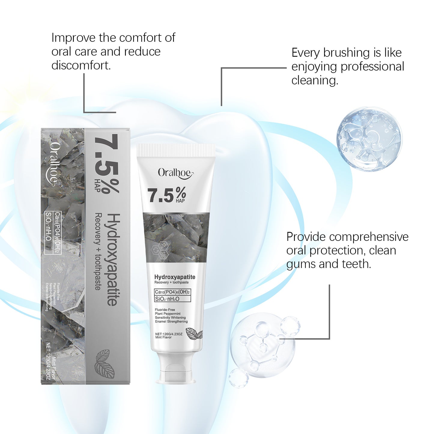 The Brightening Teeth Care Toothpaste Gently Cleans Gums On A Daily Basis, Removes Stains And Tartar, And Freshens Breath