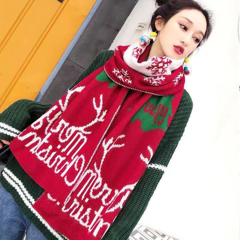 Cashmere Like Warm And Thickened Scarf In Winter