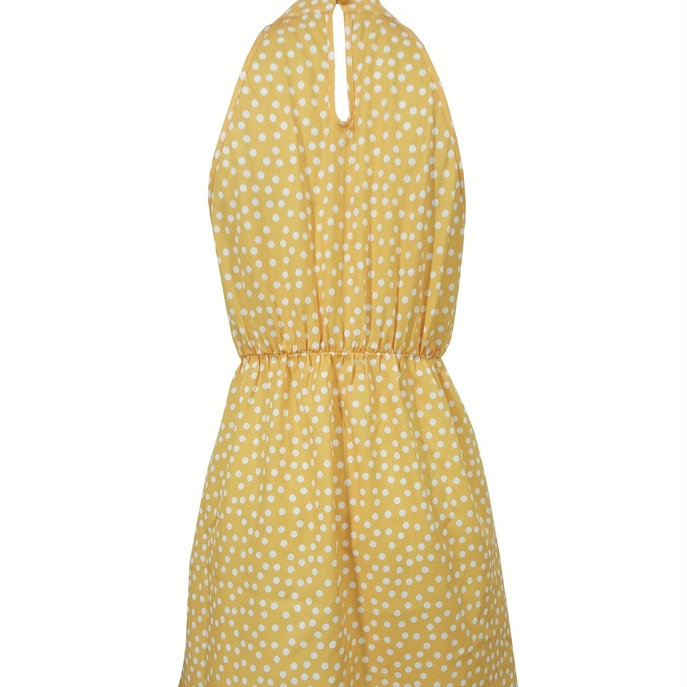 Ladies' European And American Fashion Sexy Vacation Round Neck Chest Hollow Inverted V Waist Dress