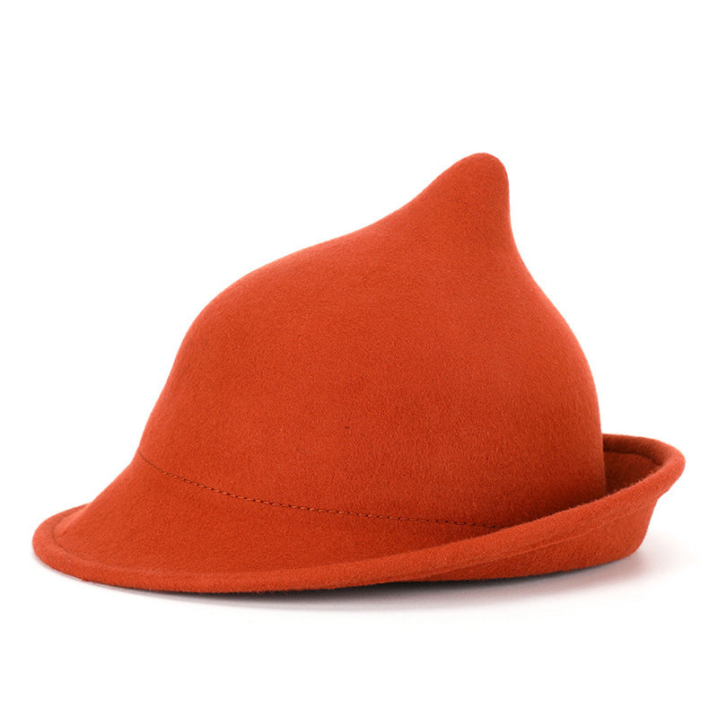 Fashion Personality Curling Wool Witch Hat