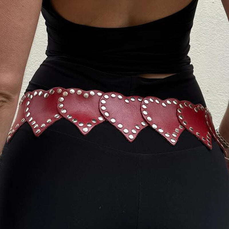 European And American Retro Fashion Elastic Elastic Waist Tight Decoration