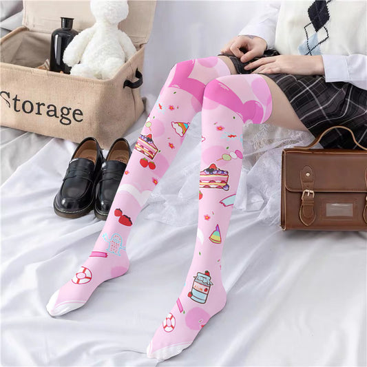 Lolita Cute Overknee Long Boot White Velvet Socks