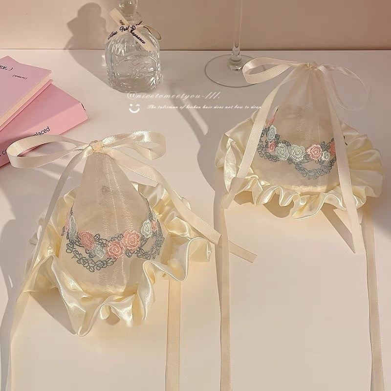 Cream Style Birthday Hat Barrettes High-grade Embroidery Birthday Hat