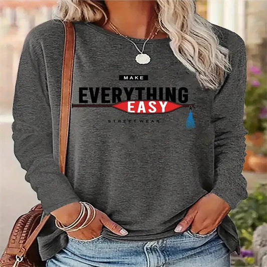 Women's Printed Hoodless Sweatshirt