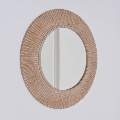 Rustic Farmhouse Style Handcarved Wooden Decorative Hanging Wall Mirror-36