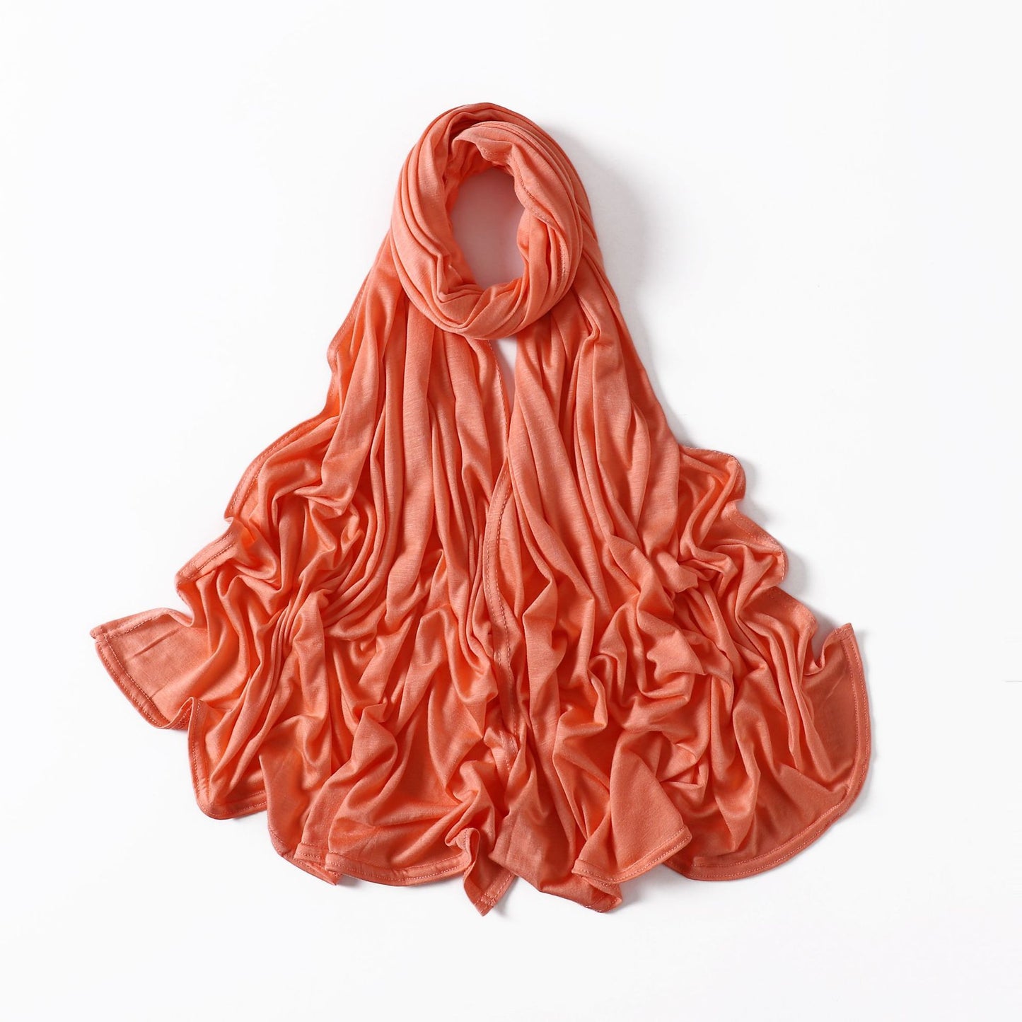 35 Colors Malaysia Pure Color Modal Curling Mercerized Cotton Scarf