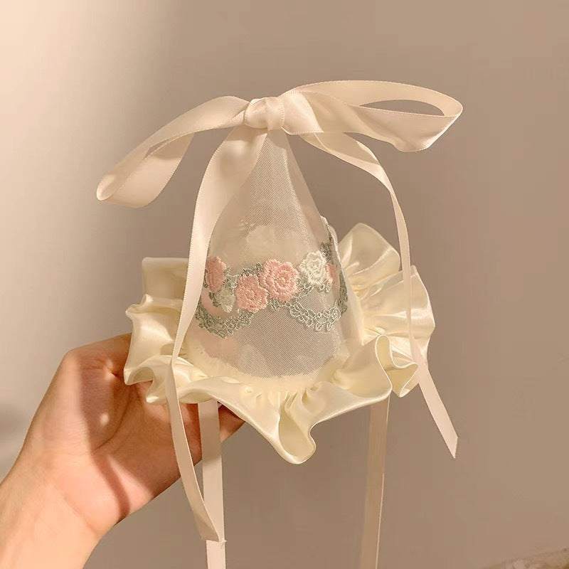 Cream Style Birthday Hat Barrettes High-grade Embroidery Birthday Hat