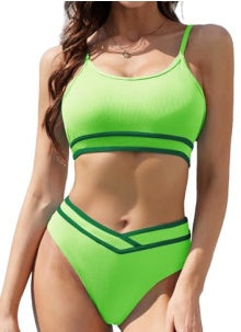 Women's Fashion Simple Solid Color Bikini Set