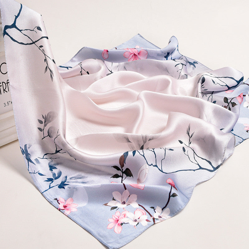 Silk Women's Square Scarf Exquisite Design Pattern Printing