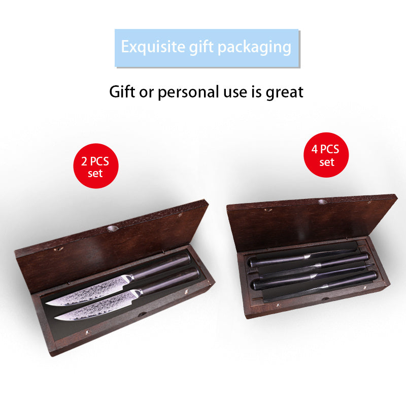 VG10 High Hardness Steel Damascus Steak Knife