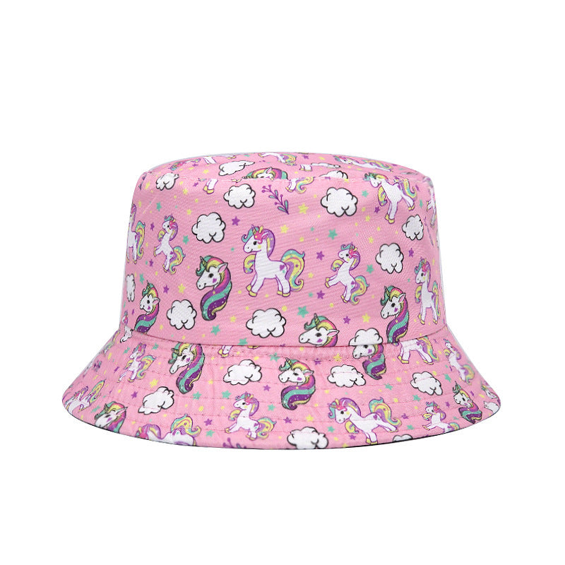 Unicorn Children's Sunscreen Cartoon Bucket Hat